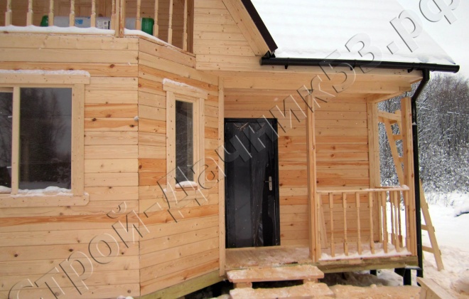 2 брусовой дом  к-45, 7×7, 80 м², тульская область,  заокский район, посёлок хорошие соседи (1)